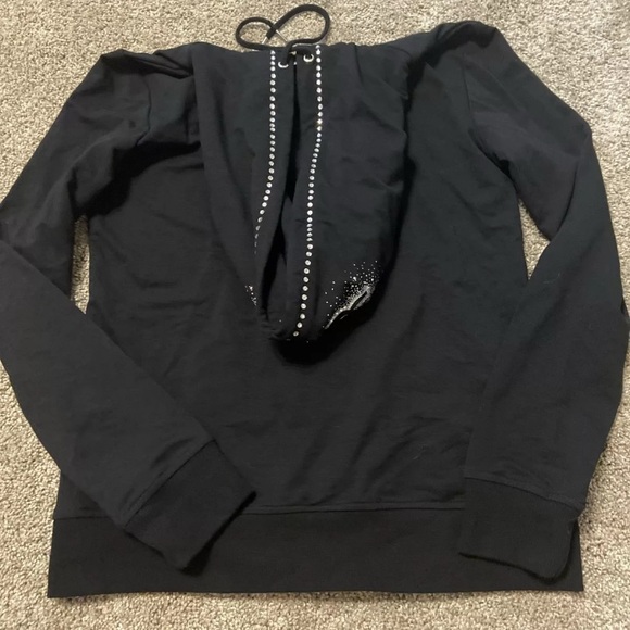 Vintage Y2K BCBG Rhinestone Logo Hooded Track Jacket Size- M - Picture 5 of 7